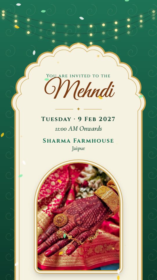 Ananya and Kabir video invite: Mehndi