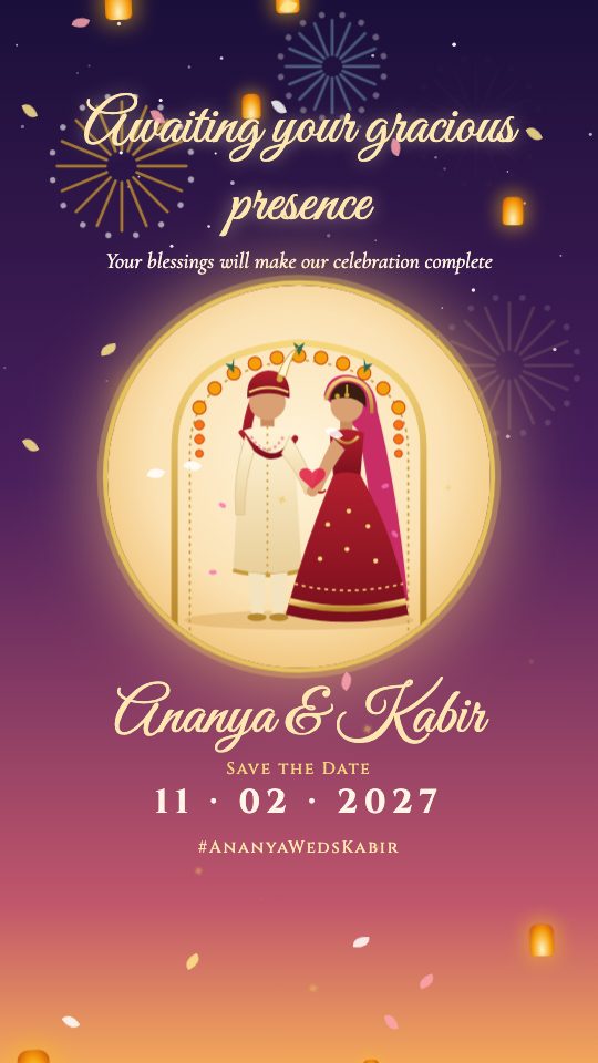 Ananya and Kabir video invite: Save the date